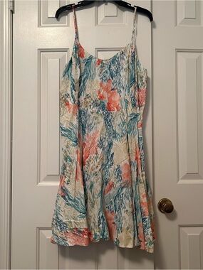 Old Navy Tropical Coral Pattern Spaghetti Strap Sundress Women's Size XL